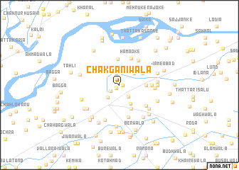 map of Chak Ganiwāla