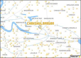 map of Chak Ghulām Ādam