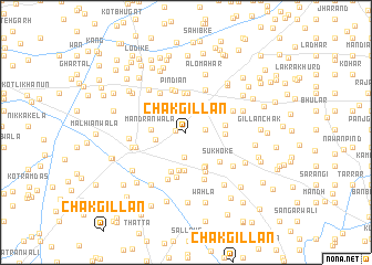 map of Chak Gillān