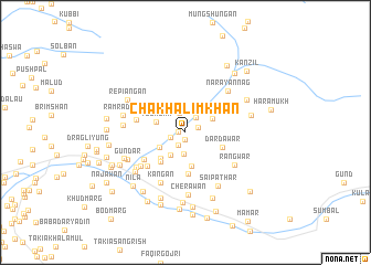 map of Chak Halīmkhān