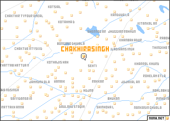 map of Chak Hīra Singh