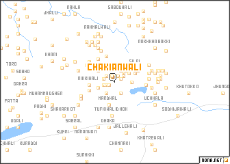 map of Chākiānwāli