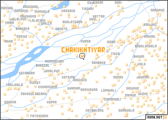 map of Chak Ikhtiyār