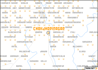 map of Chak Jhopinagar