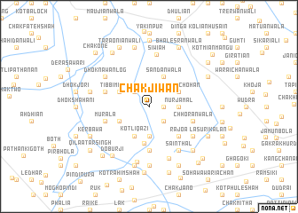 map of Chak Jīwan