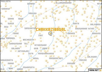 map of Chak Kāzi Bādal