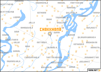 map of Chak Khāna