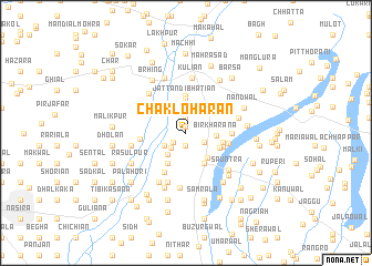 map of Chak Lohārān