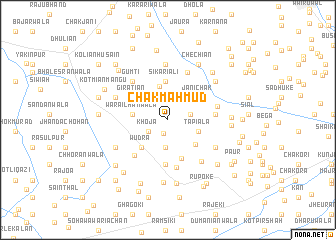 map of Chak Mahmūd