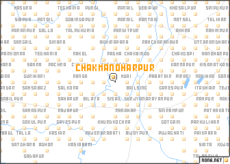 map of Chak Manoharpur