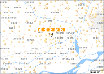 map of Chak Mansūra