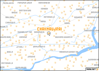 map of Chak Mauj Rāi