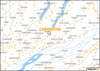 map of Chak Mīrzai