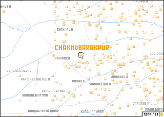 map of Chak Mubārakpur