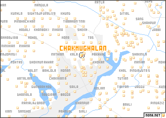 map of Chak Mughalān