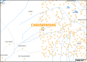 map of Chak Nārān Dās