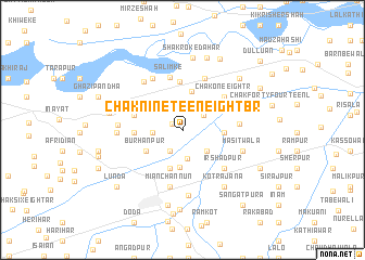 map of Chak Nineteen-Eight BR