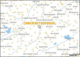 map of Chak Nineteen-One A L