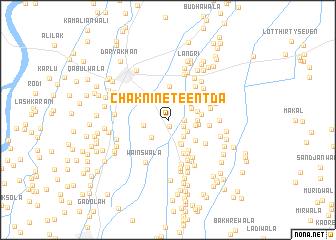 map of Chak Nineteen TDA