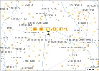 map of Chak Ninety-eight ML