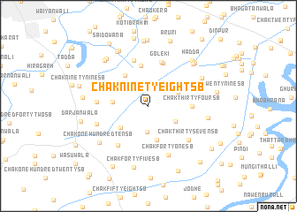 map of Chak Ninety-eight SB