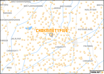 map of Chak Ninety-five