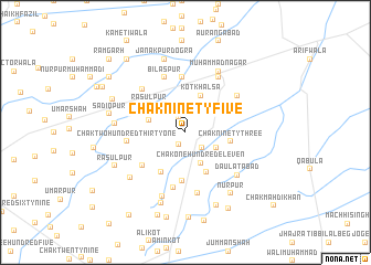 map of Chak Ninety-five