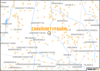 map of Chak Ninety-four ML