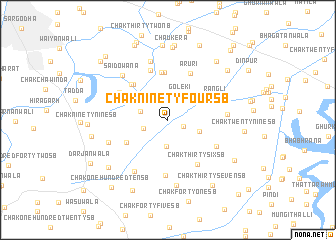 map of Chak Ninety-four SB