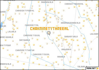 map of Chak Ninety-three ML