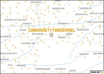 map of Chak Ninety-three-Nine L