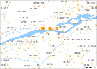 map of Chak Nizām