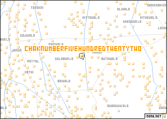 map of Chak Number Five Hundred Twenty-two