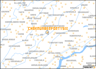 map of Chak Number Forty-six