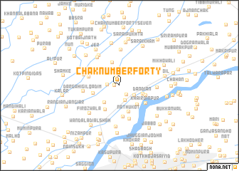 map of Chak Number Forty