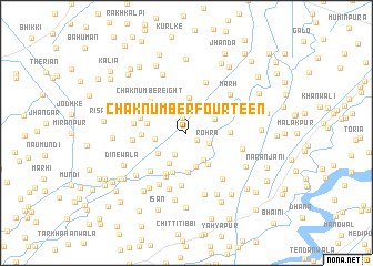 map of Chak Number Fourteen