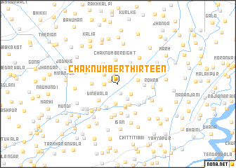 map of Chak Number Thirteen