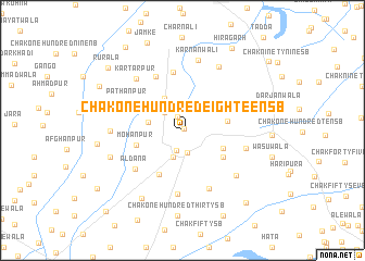 map of Chak One Hundred Eighteen SB