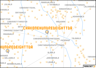map of Chak One Hundred-eight TDA