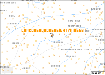 map of Chak One Hundred Eighty-nine EB