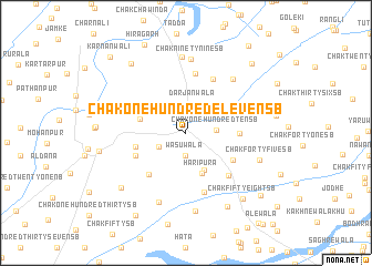 map of Chak One Hundred Eleven SB