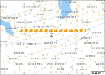 map of Chak One Hundred Eleven-Seven AR