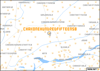 map of Chak One Hundred Fifteen SB