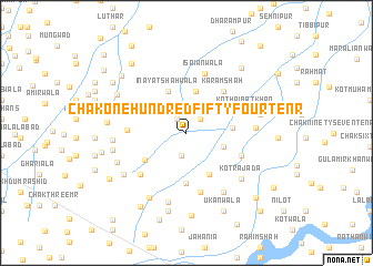 map of Chak One Hundred Fifty-four-Ten R