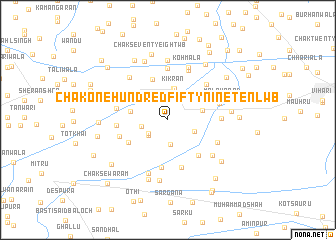 map of Chak One Hundred Fifty-nine-Ten L WB