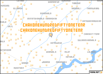 map of Chak One Hundred Fifty-one-Ten R