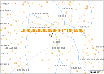 map of Chak One Hundred Fifty-three ML