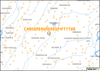 map of Chak One Hundred Fifty-two