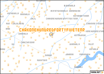 map of Chak One Hundred Forty-five-Ten R