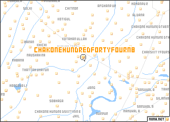 map of Chak One Hundred Forty-four NB